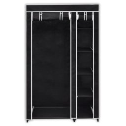 vidaXL Kledingkast opvouwbaar 110x45x175 cm zwart