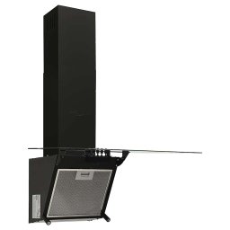 vidaXL Wandafzuigkap 60 cm staal en gehard glas zwart
