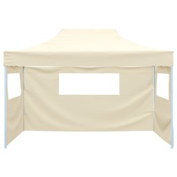 vidaXL Vouwtent met 3 wanden 3x4,5 m crème