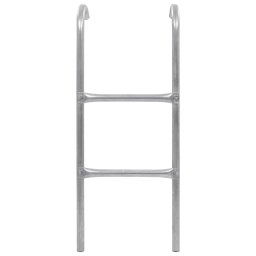 vidaXL Trampolineladder met 2 sporten 72 cm staal zilverkleurig (geschikt voor 65 cm hoogte)