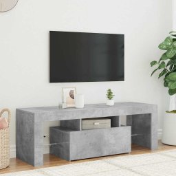 vidaXL Tv-meubel met LED-verlichting 120x35x40 cm betongrijs