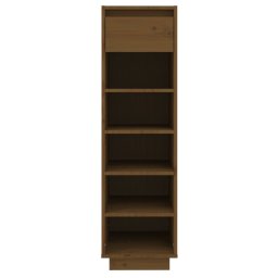vidaXL Schoenenkast 30x34x105 cm massief grenenhout honingbruin
