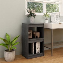 vidaXL Boekenkast 40x30x71,5 cm massief grenenhout grijs