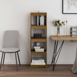vidaXL Boekenkast/kamerscherm 40x30x135,5 cm grenenhout honingbruin
