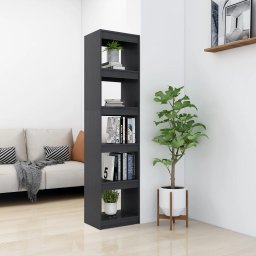 vidaXL Boekenkast/kamerscherm 40x30x167,5 cm massief grenenhout grijs