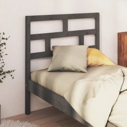 vidaXL Hoofdbord 81x4x100 cm massief grenenhout grijs