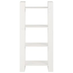 vidaXL Boekenkast/kamerscherm 60x35x125 cm massief hout wit