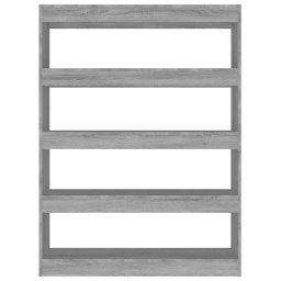 vidaXL Boekenkast/kamerscherm 100x30x135 cm grijs sonoma eikenkleurig