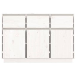 vidaXL Dressoir 111x36x75 cm massief grenenhout wit