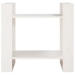vidaXL Boekenkast/kamerscherm 60x35x57 cm massief grenenhout wit