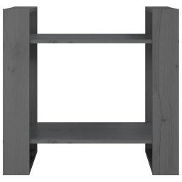 vidaXL Boekenkast/kamerscherm 60x35x57 cm massief grenenhout grijs