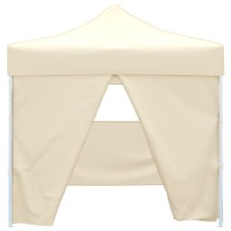 vidaXL Vouwtent met 4 zijwanden 3x3 m crème