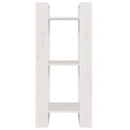 vidaXL Boekenkast/kamerscherm 41x35x91 cm massief grenenhout wit