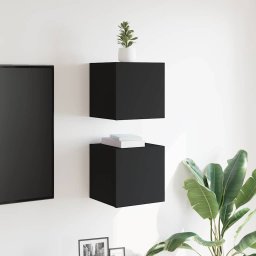 vidaXL Tv-wandmeubelen 2 st 30,5x30x30 cm zwart