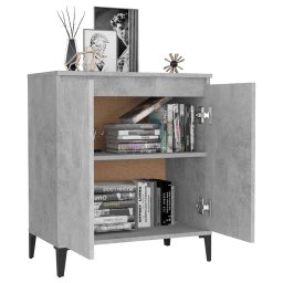 vidaXL Dressoir 60x35x70 cm bewerkt hout betongrijs