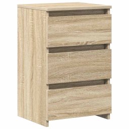 vidaXL Nachtkastjes 2 st 40x35x62,5 cm bewerkt hout sonoma eikenkleur