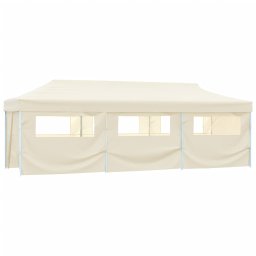 vidaXL Vouwtent pop-up met 8 zijwanden 870x291x315 cm crème