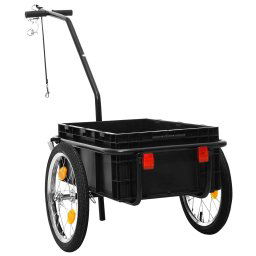 vidaXL Fietstrailer/trekwagen 155x60x83 cm staal zwart