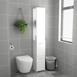 vidaXL Badkamerkast 25x26,5x170 cm bewerkt hout wit