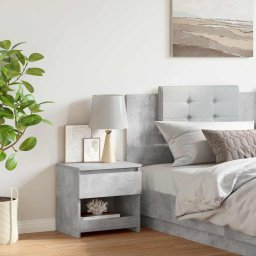 vidaXL Nachtkastje 40x30x39 cm bewerkt hout betongrijs