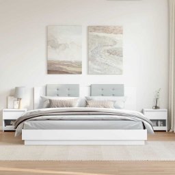 vidaXL Nachtkastjes 2 st 40x30x39 cm bewerkt hout wit