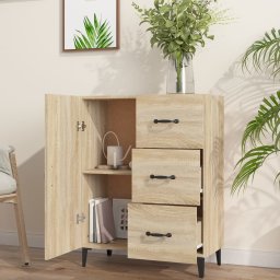 vidaXL Dressoir 69,5x34x90 cm bewerkt hout sonoma eikenkleurig