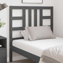 vidaXL Hoofdbord 96x4x100 cm massief grenenhout grijs