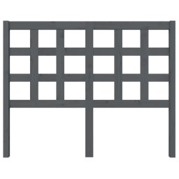 vidaXL Hoofdbord 125,5x4x100 cm massief grenenhout grijs