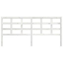 vidaXL Hoofdbord 205,5x4x100 cm massief grenenhout wit