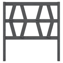 vidaXL Hoofdbord 81x4x100 cm massief grenenhout grijs