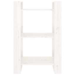 vidaXL Boekenkast/kamerscherm 60x35x91 cm massief grenenhout wit