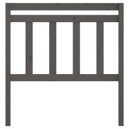 vidaXL Hoofdbord 106x4x100 cm massief grenenhout grijs