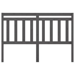 vidaXL Hoofdbord 146x4x100 cm massief grenenhout grijs