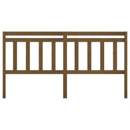 vidaXL Hoofdbord 186x4x100 cm massief grenenhout honingbruin
