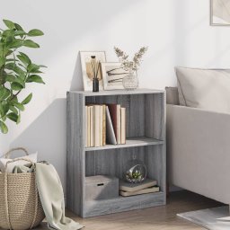 vidaXL Boekenkast 60x24x76 cm bewerkt hout grijs sonoma eikenkleurig