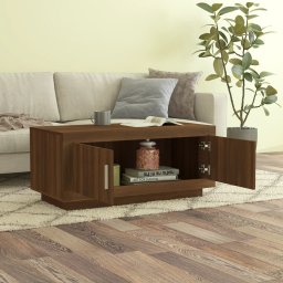 vidaXL Salontafel 102x50x45 cm bewerkt hout bruin eikenkleur