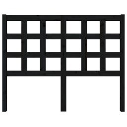 vidaXL Hoofdbord 125,5x4x100 cm massief grenenhout zwart