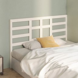 vidaXL Hoofdbord 146x4x104 cm massief grenenhout wit