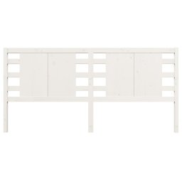 vidaXL Hoofdbord 126x4x100 cm massief grenenhout wit