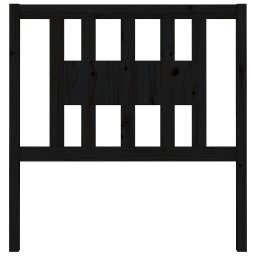 vidaXL Hoofdbord 96x4x100 cm massief grenenhout zwart