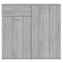 vidaXL Dressoir 80x36x75 cm bewerkt hout grijs sonoma eikenkleurig