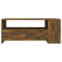 vidaXL Salontafel 102x55x42 cm bewerkt hout gerookt eikenkleurig