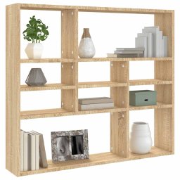vidaXL Wandschap 90x16x78 cm bewerkt hout sonoma eikenkleurig
