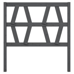 vidaXL Hoofdbord 96x4x100 cm massief grenenhout grijs