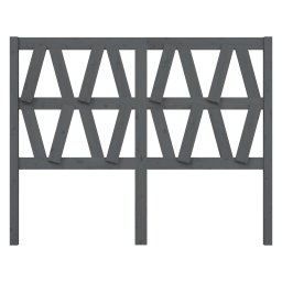 vidaXL Hoofdbord 126x4x100 cm massief grenenhout grijs