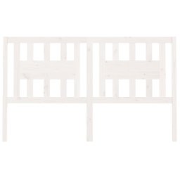 vidaXL Hoofdbord 126x4x100 cm massief grenenhout wit