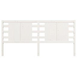 vidaXL Hoofdbord 206x4x100 cm massief grenenhout wit