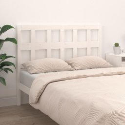 vidaXL Hoofdbord 205,5x4x100 cm massief grenenhout wit