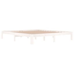 vidaXL Bedframe massief hout wit 180x200 cm