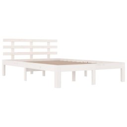 vidaXL Bedframe massief hout wit 140x190 cm
